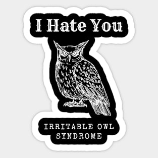 Irritable Owl Syndrome Sticker